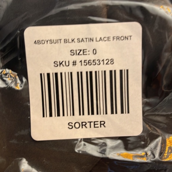 Bow Bodysuit - Satin & Lace Black - Picture 8 of 8